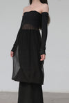 marc le bihan strapless tube top dress 21944-E21 BLACK